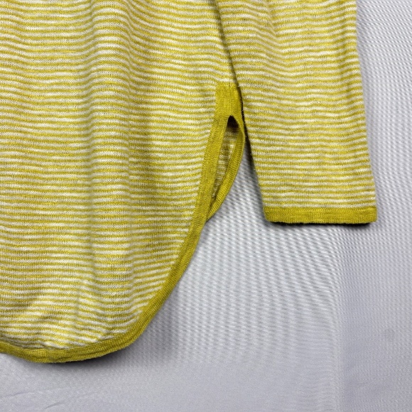 Eileen Fisher Linen/Cotton Long Sleeve Knit Top Sz PM Breathable Beach Coastal - Picture 6 of 12